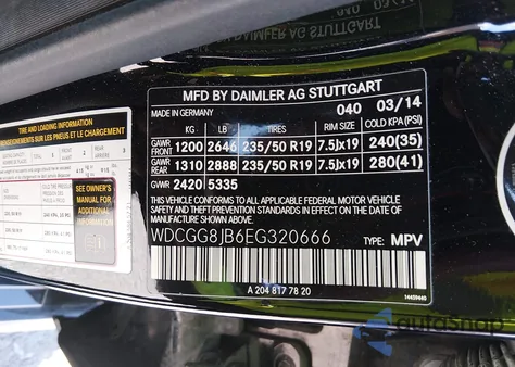 2014 Mercedes-Benz Glk 350 4Matic z USA, uszkodzony, nr VIN WDCGG8JB6EG320666